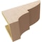 Ekena Millwork 6"W x 12"D x 6"H Wide Ridgewood Rough Cedar Woodgrain TimberThane Corbel, Primed Tan CORUR06X12X06RIDRCPR - alternate 5
